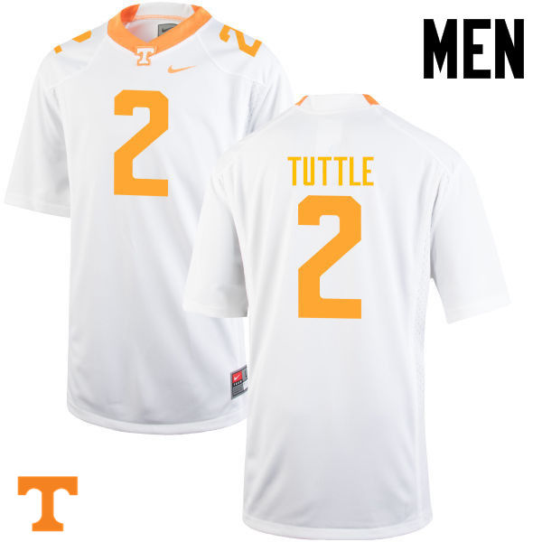 Men #2 Shy Tuttle Tennessee Volunteers College Football Jerseys-White - Click Image to Close